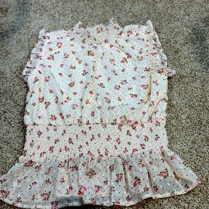 Pink top very nice and unique also was hand made